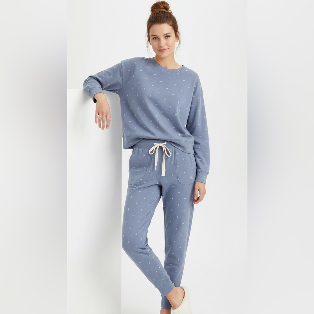 Lattelove Floral Jogger & Sweater Lounge Ditsy Print Matching Set Size Small NEW